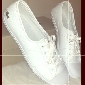 Brand New Lacoste Ziane leather sneakers in white